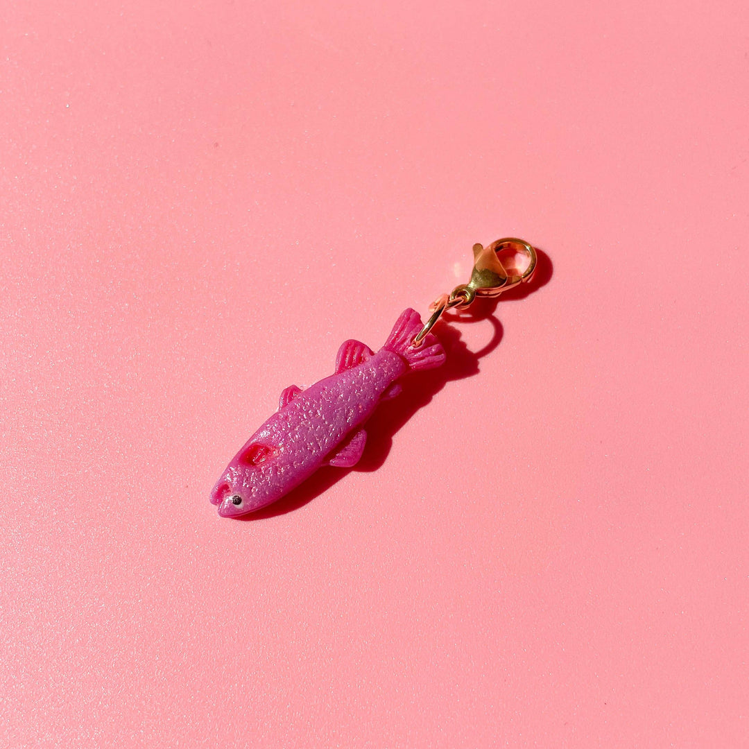 Pink Fancy Fish Bag Charm