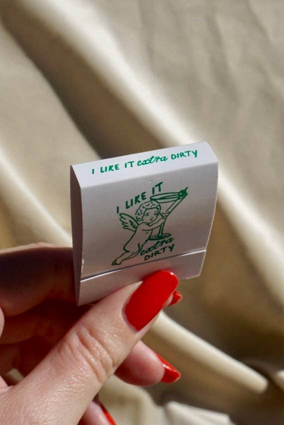 “I Like It Extra Dirty” Cupid Martini Matchbook