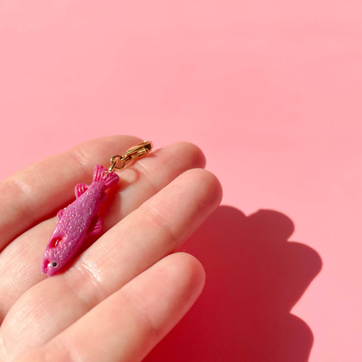 Pink Fancy Fish Bag Charm