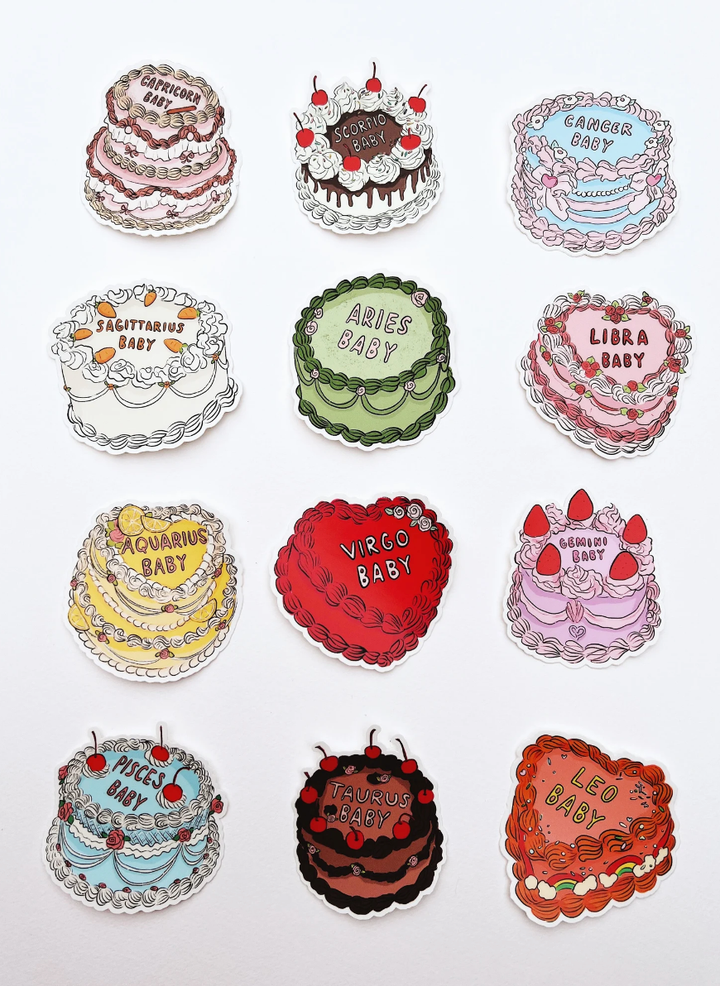 Zodiac Cake Stickers: Cancer