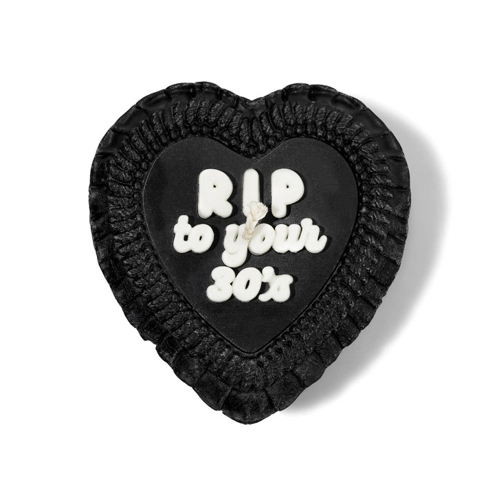 RIP YOUR 30'S Heart Birthday Candle