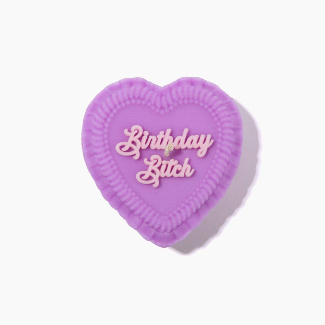 Birthday Bitch Heart Candle