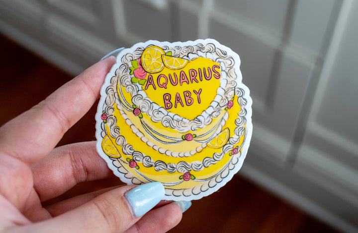 Zodiac Cake Stickers: Aquarius