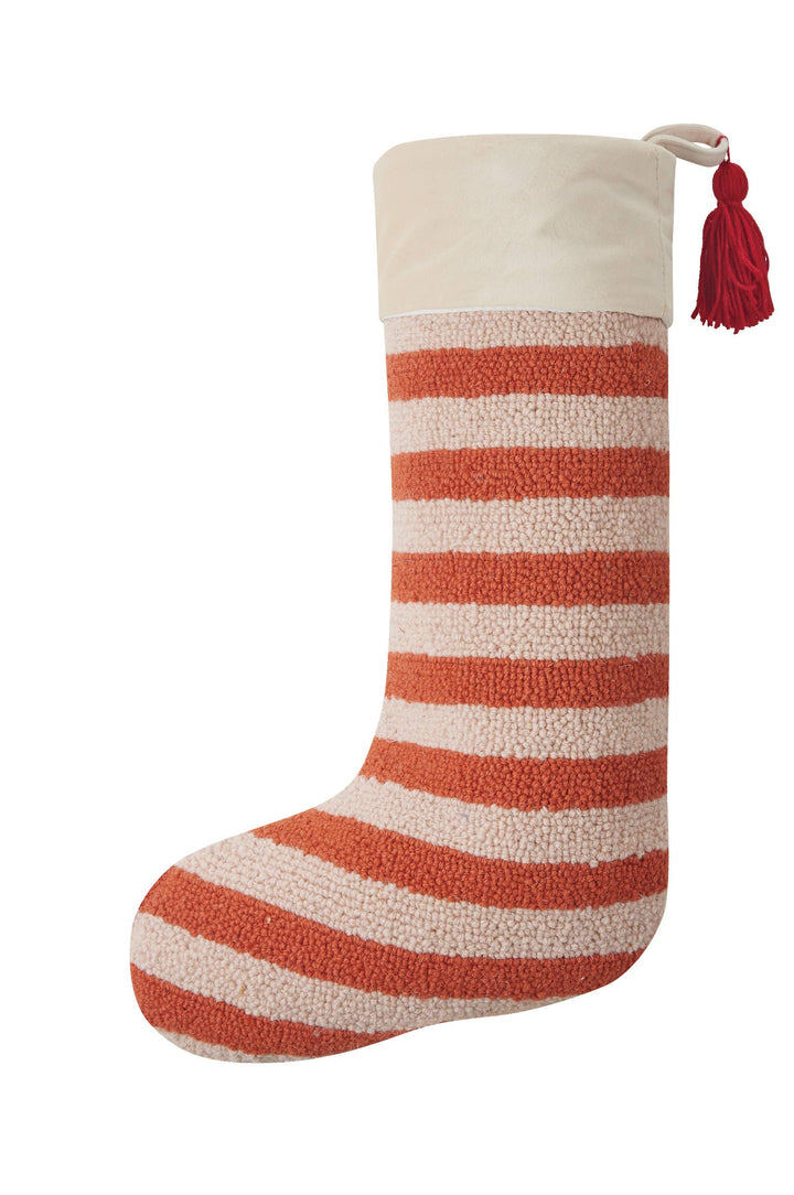 Orange Stripe w/Tassel Hook Stocking