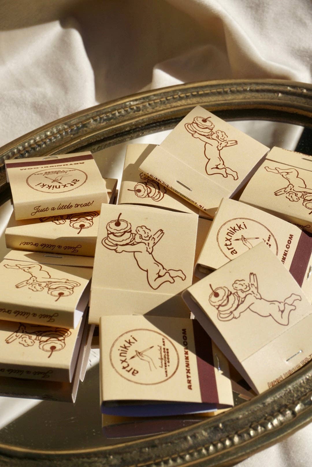 “Just A Little Treat!” Cupid Cake Matchbook