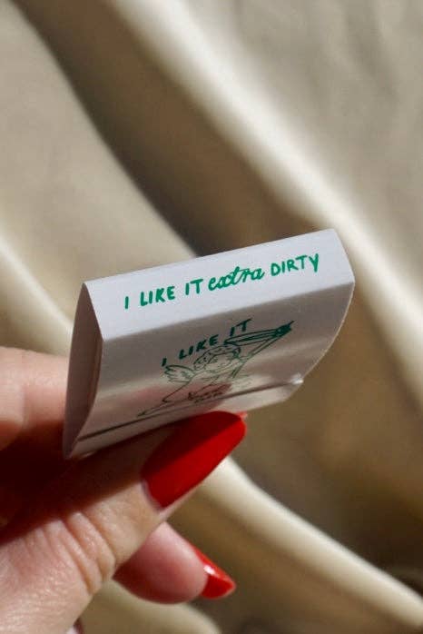 “I Like It Extra Dirty” Cupid Martini Matchbook