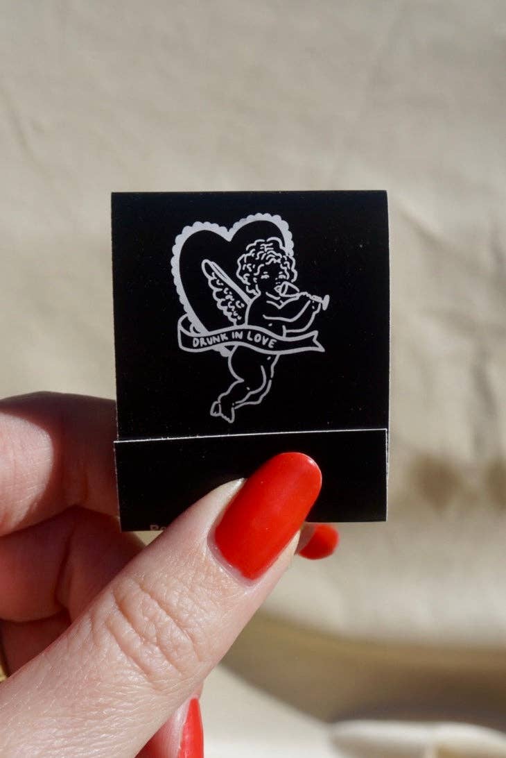 “Drunk In Love” Cupid Champagne Matchbook