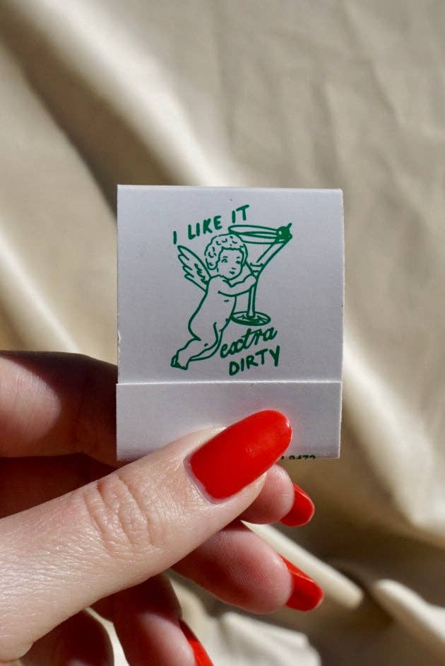 “I Like It Extra Dirty” Cupid Martini Matchbook